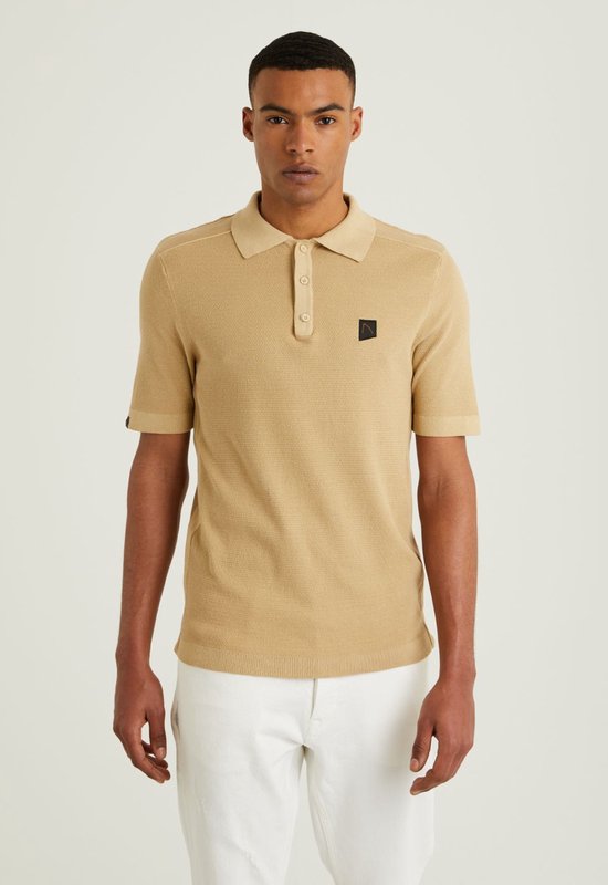 Chasin' Overhemd Polo shirt Basal Polo Lichtbruin Maat XL