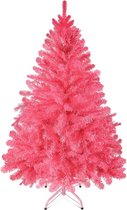 sapin de Noël rose de 120 cm, sapin de Noël artificiel haut de gamme articulé avec 320 branches, épicéa du Canada, complet, léger et facile à assembler, avec support de sapin en métal