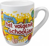 Geslaagd - Mok - Toffeemix - Op naar het volgende schooljaar - Super - Cartoon - In cadeauverpakking met gekleurd lint