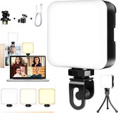 KINGDANS Kit d'éclairage vidéo LED à intensité variable – Idéal pour les vidéoconférences, le streaming en direct, les Webcams, la Photographie, les Vlogs – Rechargeable via USB-C