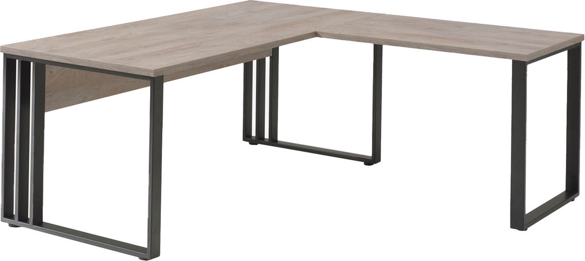 Bureau Erasmus Eiken - Zwart - 180x80cm - Hoogte 73 cm