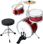Kinder Drumset - Kids Drumkit - Muziekspeelgoed voor kinderen - 5-delig Kinder Drumset - Drums met Kruk - Muziekinstrument