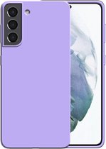 Smartphonica Siliconen hoesje voor Samsung Galaxy S21 case met zachte binnenkant - Paars / Back Cover geschikt voor Samsung Galaxy S21