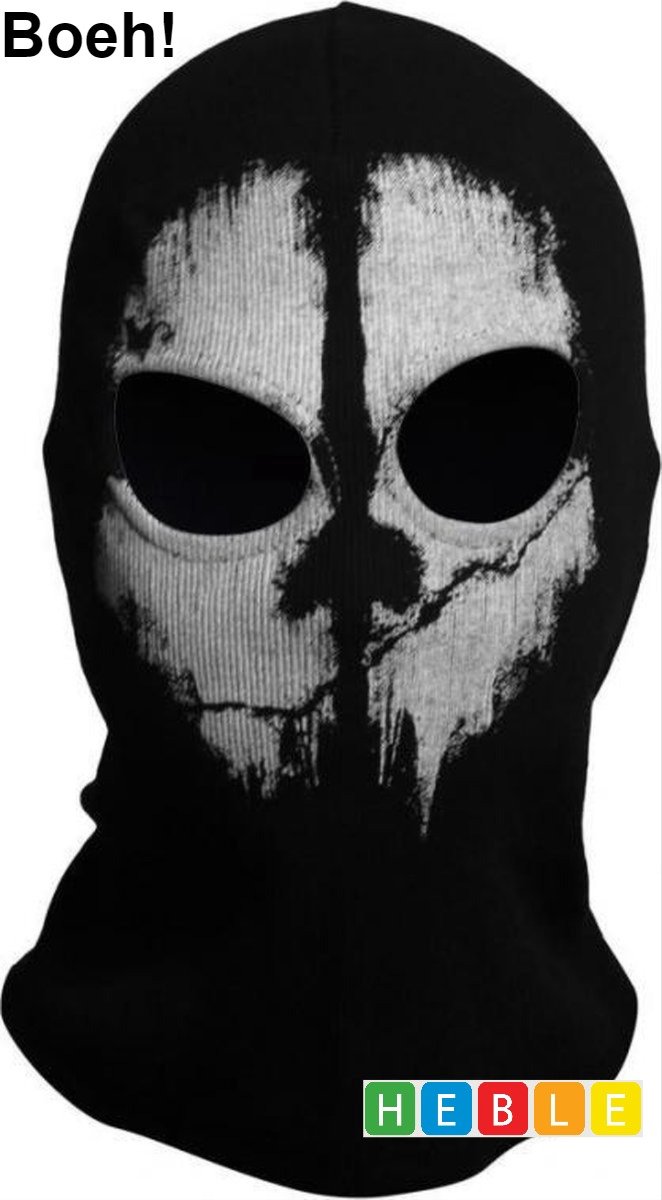 Call Of Duty Ghost Mask pour adulte, Chapeau de cagoule avec