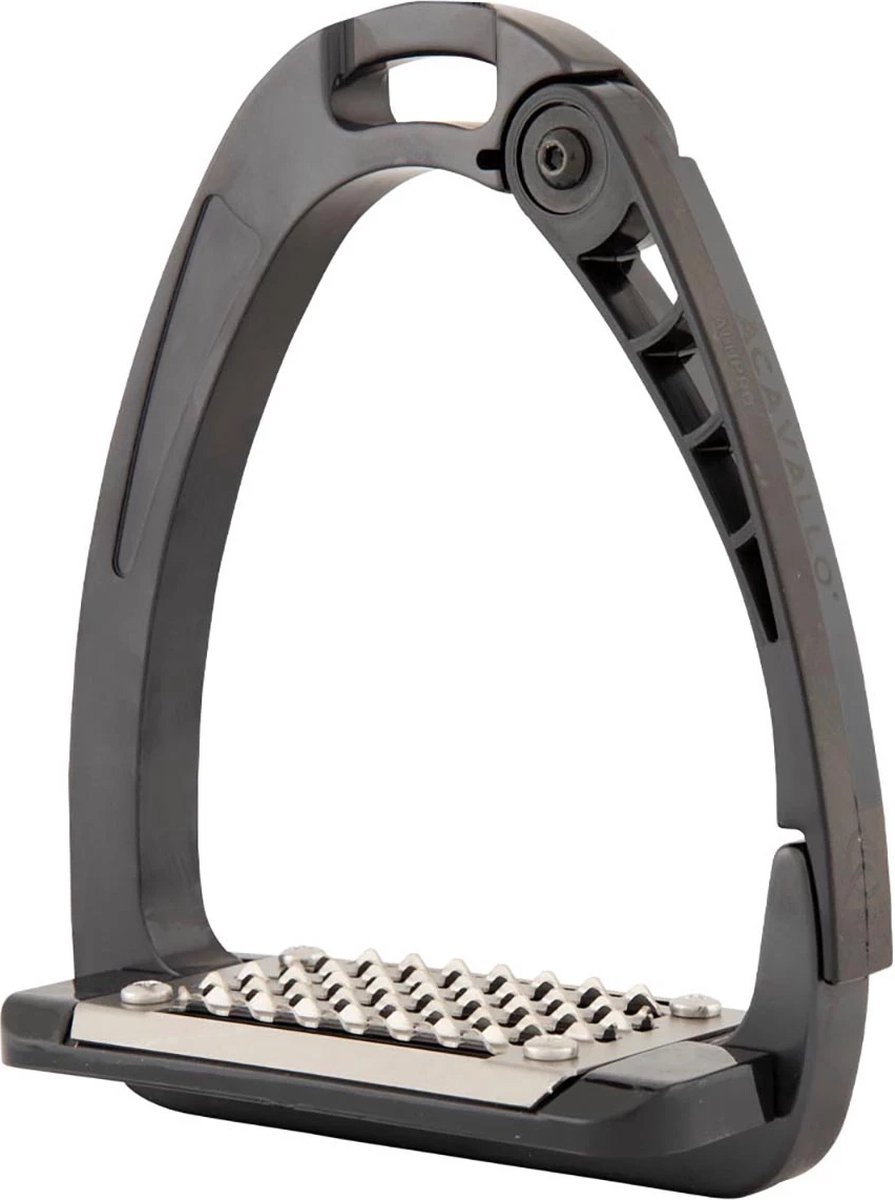 Acavallo Beugels Acavallo Arena Alupro Charcoal - 12cm | Rood | Stijgbeugels en Beugelriemen