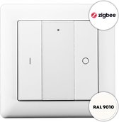 Zigbee interrupteur mural sans fil blanc 1 zone - Incl. batterie - Montage adhésif ou à vis - Commutation & Gradation