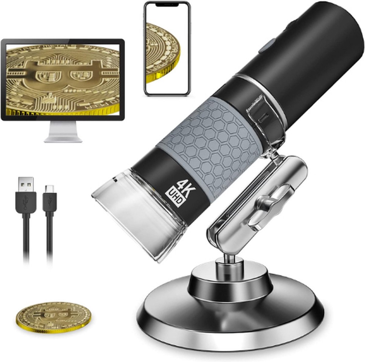 Digitale Microscoop - Draadloze Microscoop - Inspectiecamera - 40x1000 Vergroting - Endoscoop -