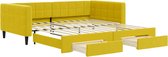 vidaXL-Slaapbank-met-onderschuifbed-en-lades-100x200-cm-fluweel-geel