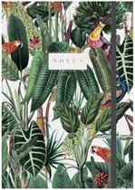 Hobbit - Notitieboekje A5 - Tropische planten en vogels - Gelinieerd - Hardcover
