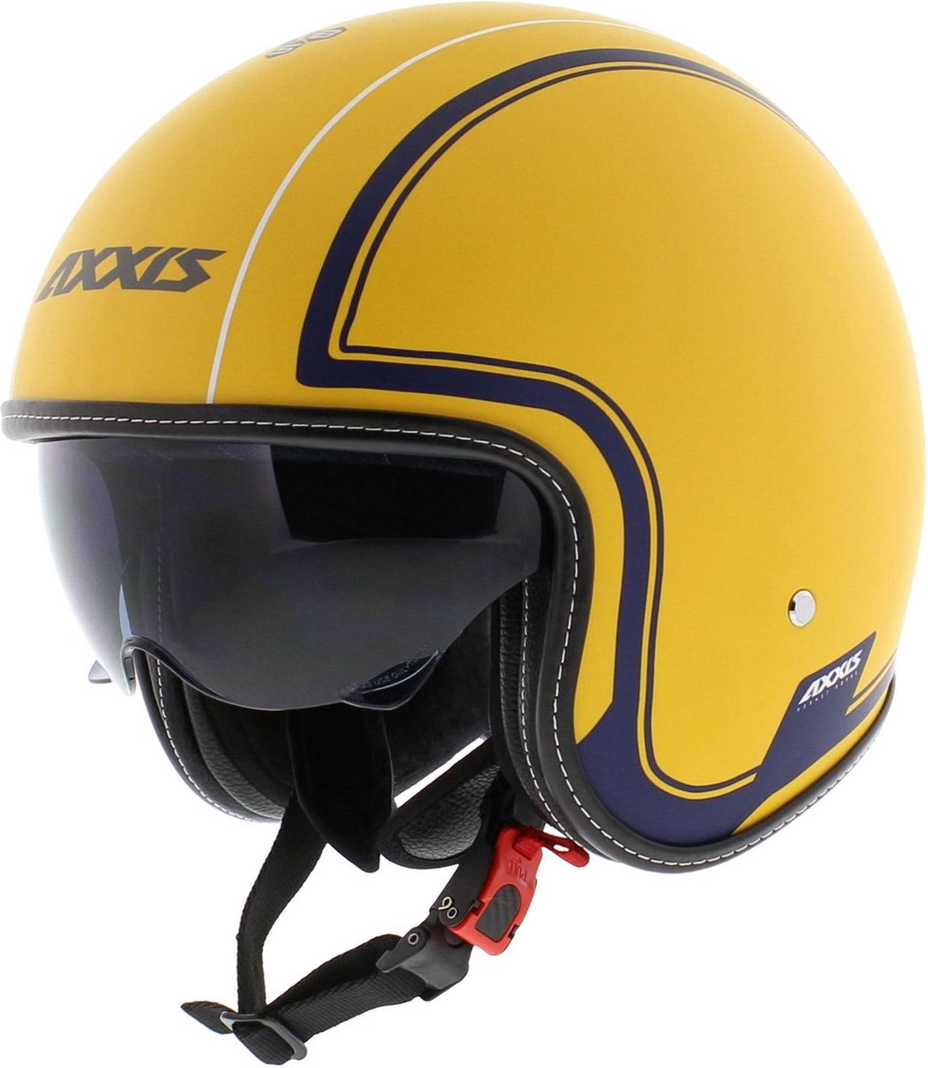 Axxis Hornet SV jethelm Royal mat geel M - Motorhelm / Scooterhelm / Brommer / Vespa