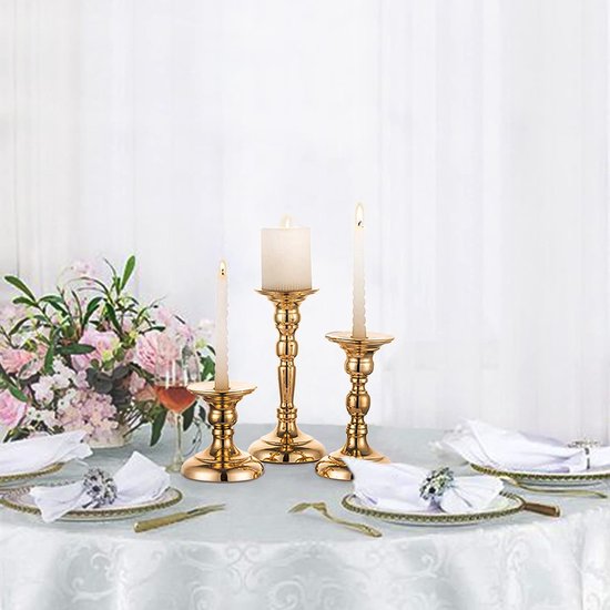Initals kaarshouders Set van 3 zwart ronden pilaren met glas en toebehoren | Noenoes Decoraties