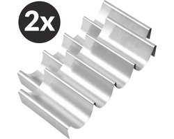 Keufens Taco Houder - Tacohouder - Tortilla Standaard - Set van 2 - RVS - Voor 8 Taco's