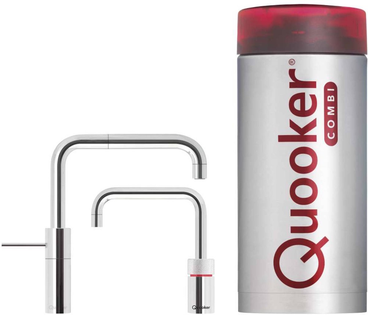 Quooker® COMBI+ Nordic Square Twintaps Chroom
