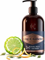 6x King C. Gillette Baard- en Gezichtsreiniger 350 ml