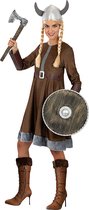 Funidelia | Viking kostuum voor vrouwen  Nordic, Valkyrie, Barbaar, Vikings - Kostuum voor Volwassenen Accessoire verkleedkleding en rekwisieten voor Halloween, carnaval & feesten - Maat S - Bruin