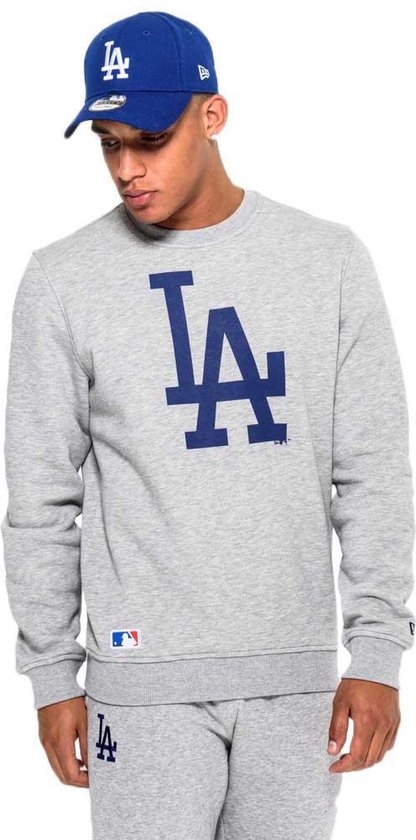 New era LA Dodgers Crew Neck Sweatshirt Heather Grey - XS - Heren