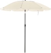 Rootz Strandparaplu - Paraplu - Parasol - Draagbare Strandparaplu - UV-beschermde Paraplu - Strandschaduw - Strandluifel - Staal met poedercoating - Beige
