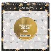 Starry Night 2024 12 X 12 Spiral Wall Calendar