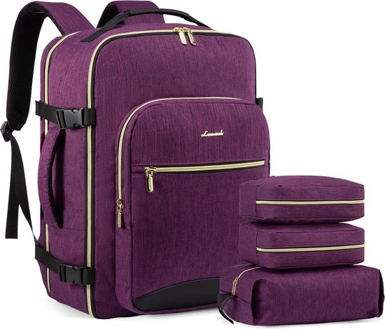 LOVEVOOK Handbagage Rugzak Vliegtuig - 45L Reisrugzak Met Laptopvak - Voldoet Aan Ryanair, EasyJet & Wizz Air