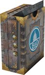 Doos met B&O logo, lijkend op een oude kluisdeur met gouden accenten.