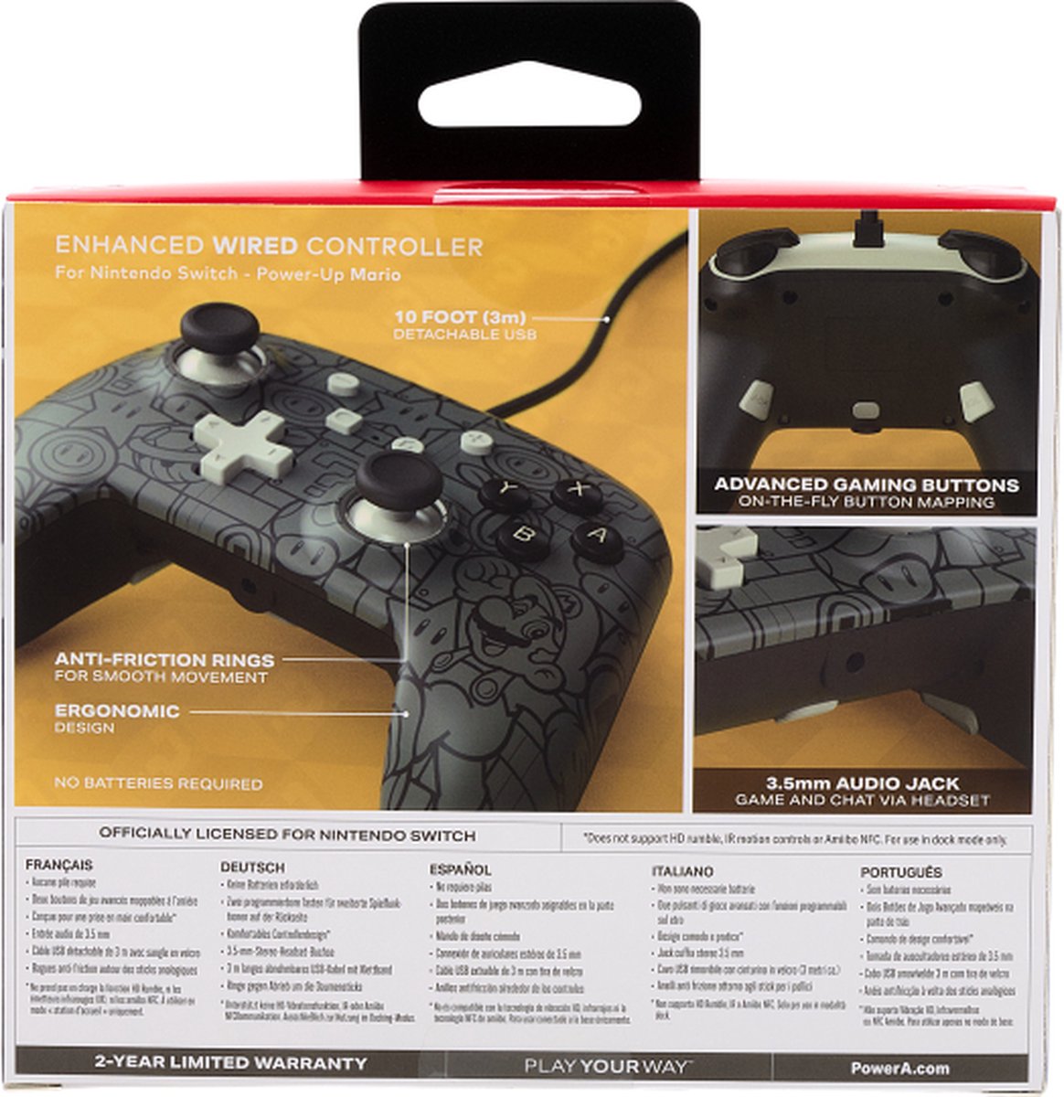 Wired Controller - Power Up Mario (geschikt voor Nintendo Switch) – foto 4
