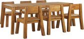 LIVORNO - Tuinset voor 6 stoelen - Lichte houtkleur - Acaciahout