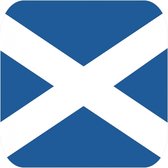 60x Bierviltjes Schotse vlag vierkant - Schotland feestartikelen - Landen decoratie