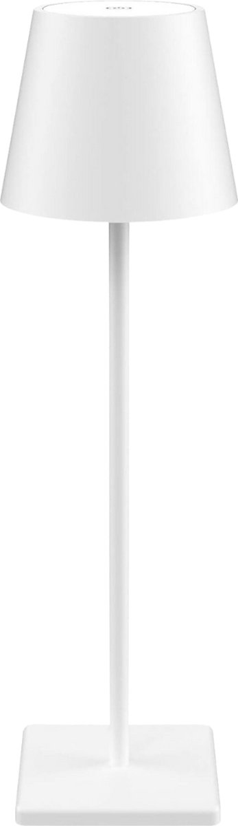 Oplaadbare Tafellamp - Dimbaar - Aluminium - Bureaulamp - Waterdicht - 38CM - Wit
