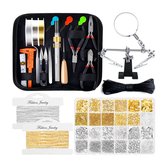 YONO Complete Sieraden Maken Starterspakket - Volwassenen Pakket - DIY Kettingen / Oorbellen / Armbanden - Onderdelen en Gereedschap Set - XL