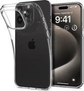 Spigen Geschikt voor Apple iPhone 15 Pro Max - Back Cover - Liquid Crystal hoesje - Crystal Clear