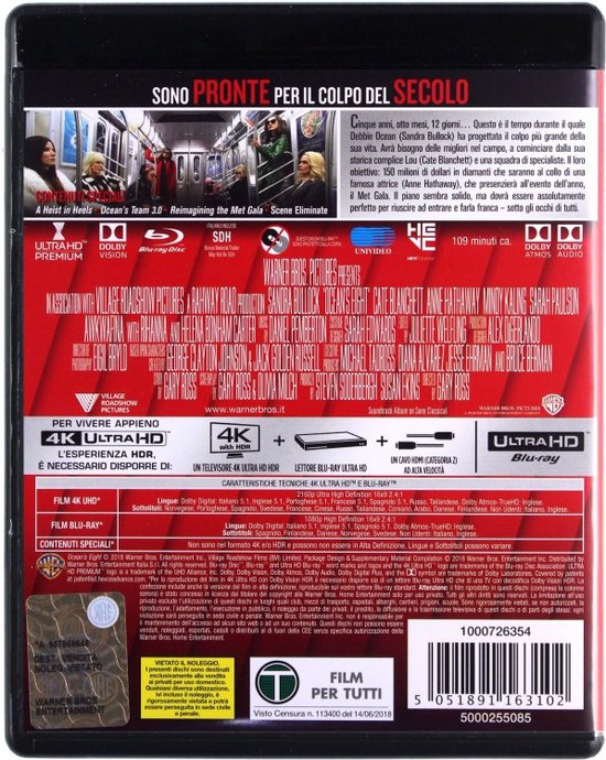 Ocean's 8 [Blu-Ray 4K]+[Blu-Ray]