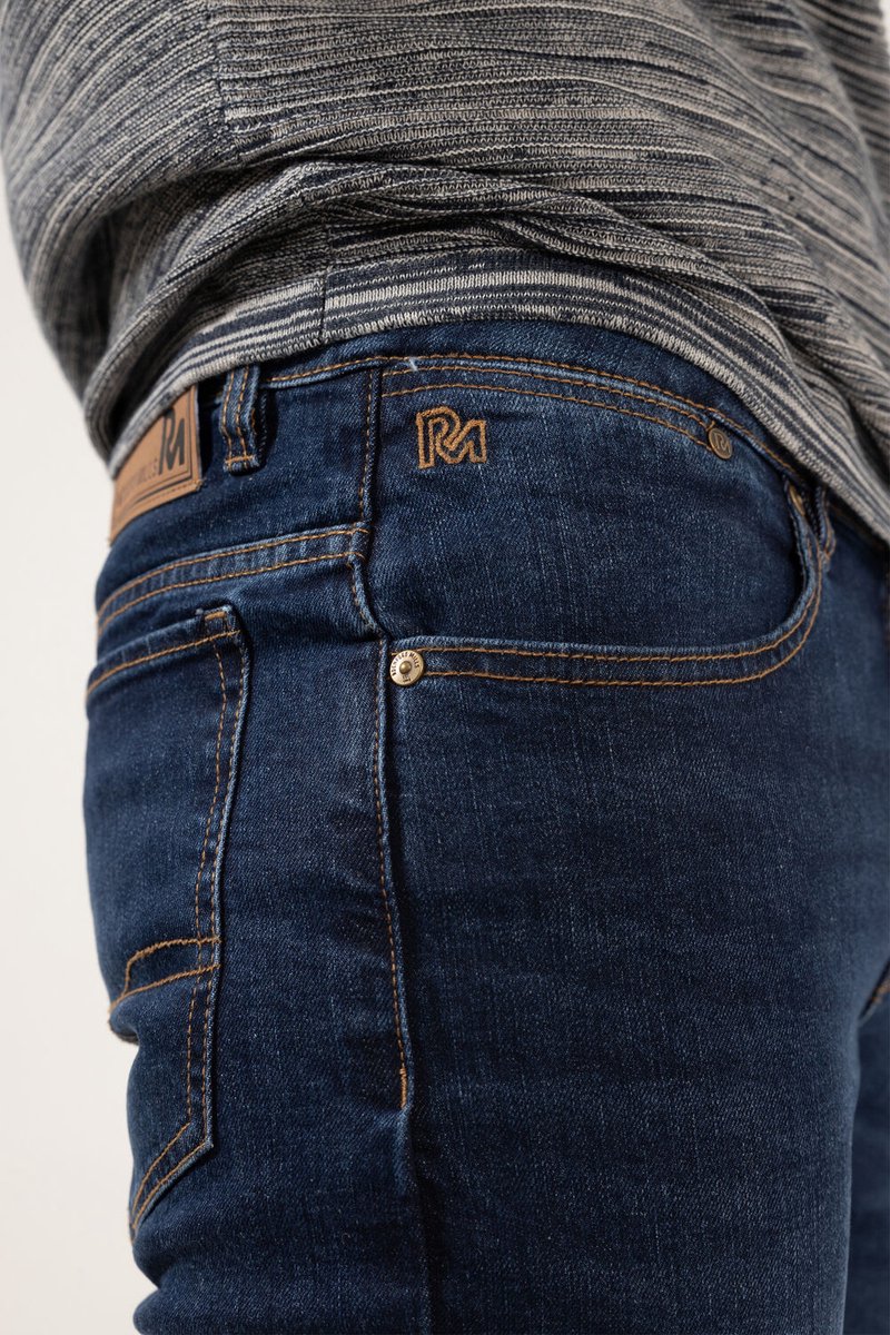 Rockford Mills LONGHORN Heren Slim Fit Jeans Blauw - Maat W38 X L32
