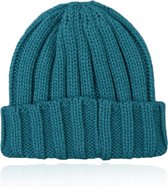 Bonnet Femme LGT JWLS Chunky Knit avec Bord Revers - Petrol