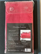 Serviettes - 50cmX50cm- Christian Lacroix - Serviettes Luxe - Damassé Jacquard - Fuchsia- Set de 4 serviettes