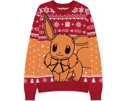 foto van Pokémon - Eevee Kersttrui - L - Rood/Oranje