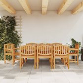 The Living Store Houten Tuinstoelen - Set van 8 - Massief Teakhout - Gelat Ontwerp - 58 x 59 x 88 cm
