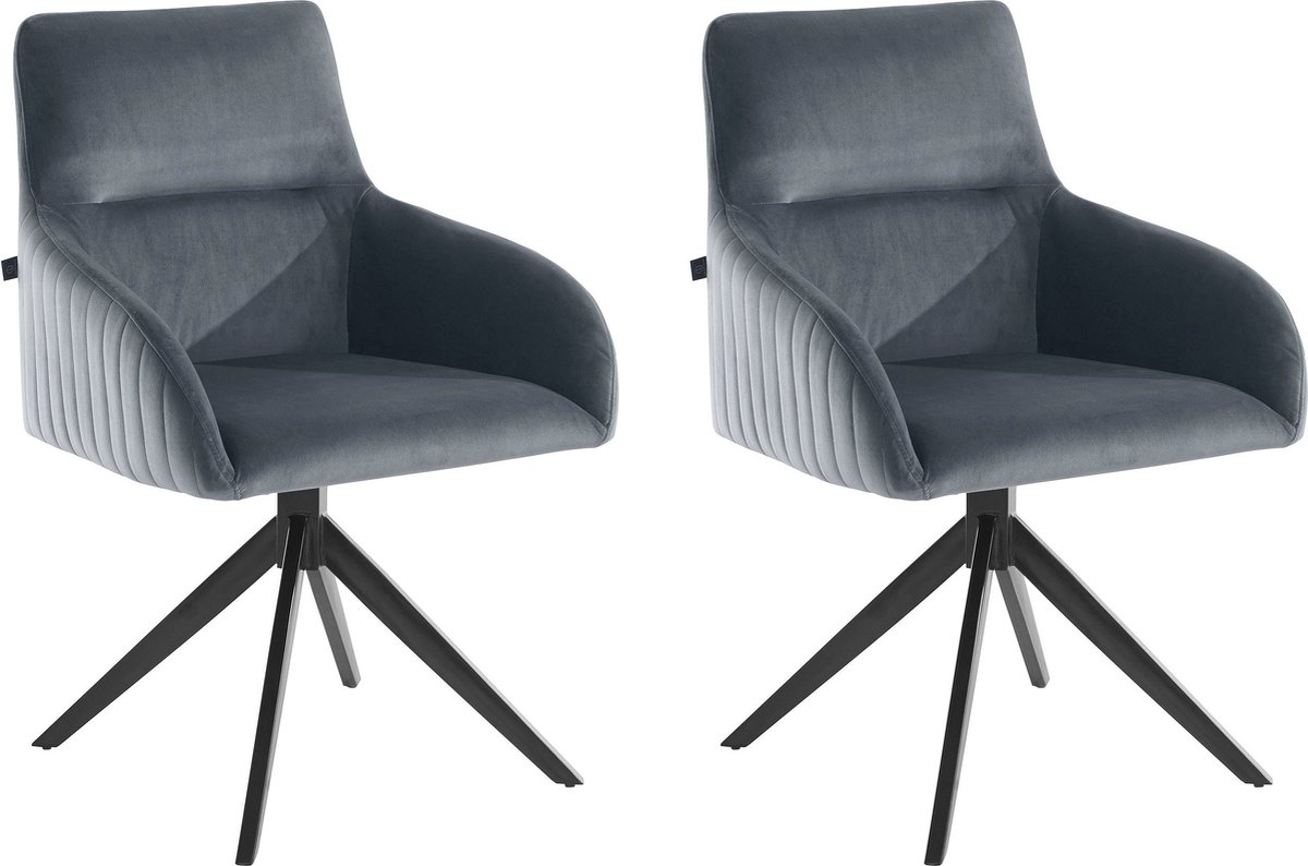 Notio Living Evita-Fauteuil - 2 Stuks Grijs