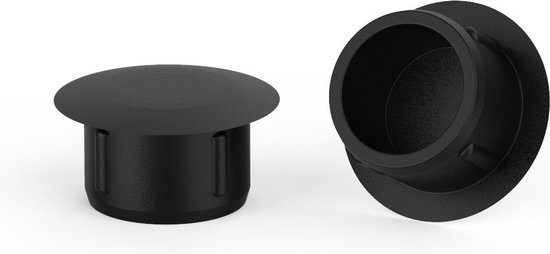 100 pièces - Capuchons Premium pour perçages - Rond - Zwart (RAL 9005) - 9mm