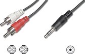 ASSMANN Electronic 3.5mm - 2x RCA, M/M, 1.5 m audio kabel 1,5 m 2 x RCA Zwart, Rood, Wit