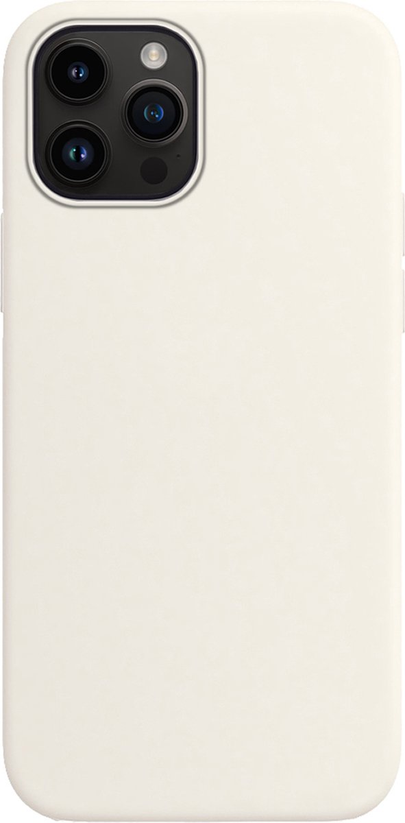 Hoes - Geschikt voor Apple iPhone 15 Pro - Sterk & Shockproof - Hoesje Cover - Siliconen Case - Wit