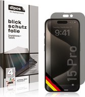dipos I Privacy-Beschermfolie mat geschikt voor Apple iPhone 15 Pro Privacy-Folie screen-protector Privacy-Filter