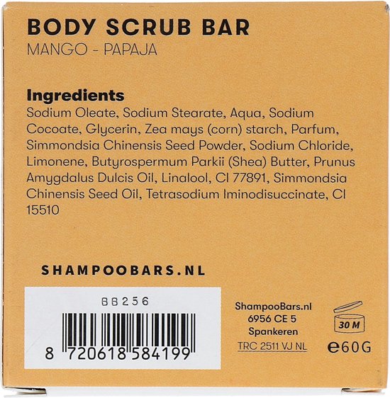 Body Scrub Bar Mango – Papaja - ShampooBars.nl