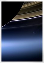 Cassini's Pale Blue Dot | Space, Astronomie & Ruimtevaart Poster | B2: 50x70 cm