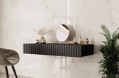Meubella - Kaptafel King - Mat Zwart - 100 cm