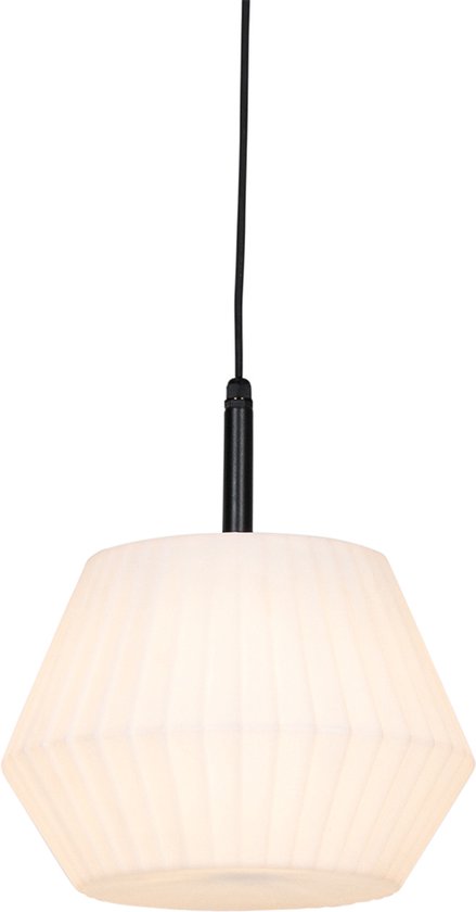 QAZQA robbert - Moderne Hanglamp voor buiten - 1 lichts - Ø 32.9 cm - Wit - Buitenverlichting