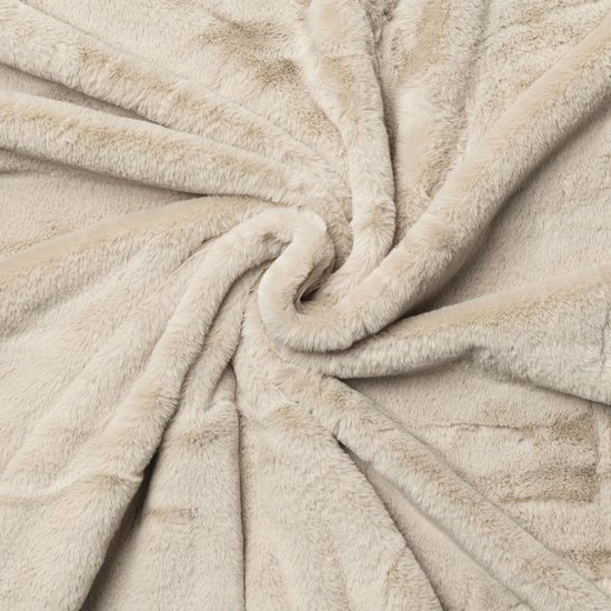 Riviera Maison Plaid, Deken, Decoratie kleed, imitatiebont RM Deville