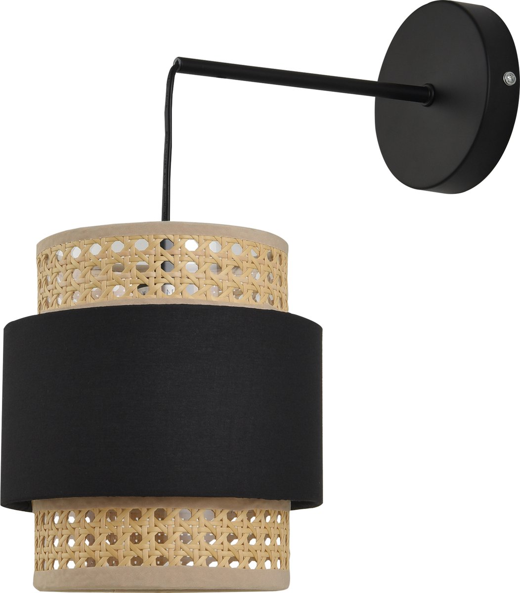 Wandlamp Southampton 36x30x18 cm E14 zwart en beige lux.pro