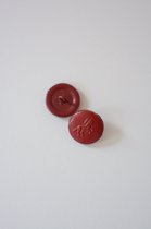 Knopen 10 stuks - rood bruin 20mm - rode knoop opnaaibaar