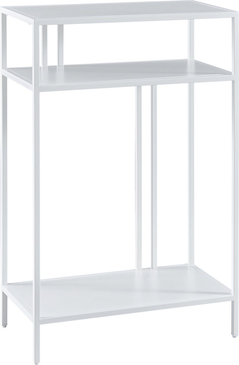 Console tafel Kumlinge metaal 85x55x30 cm wit [en.casa]