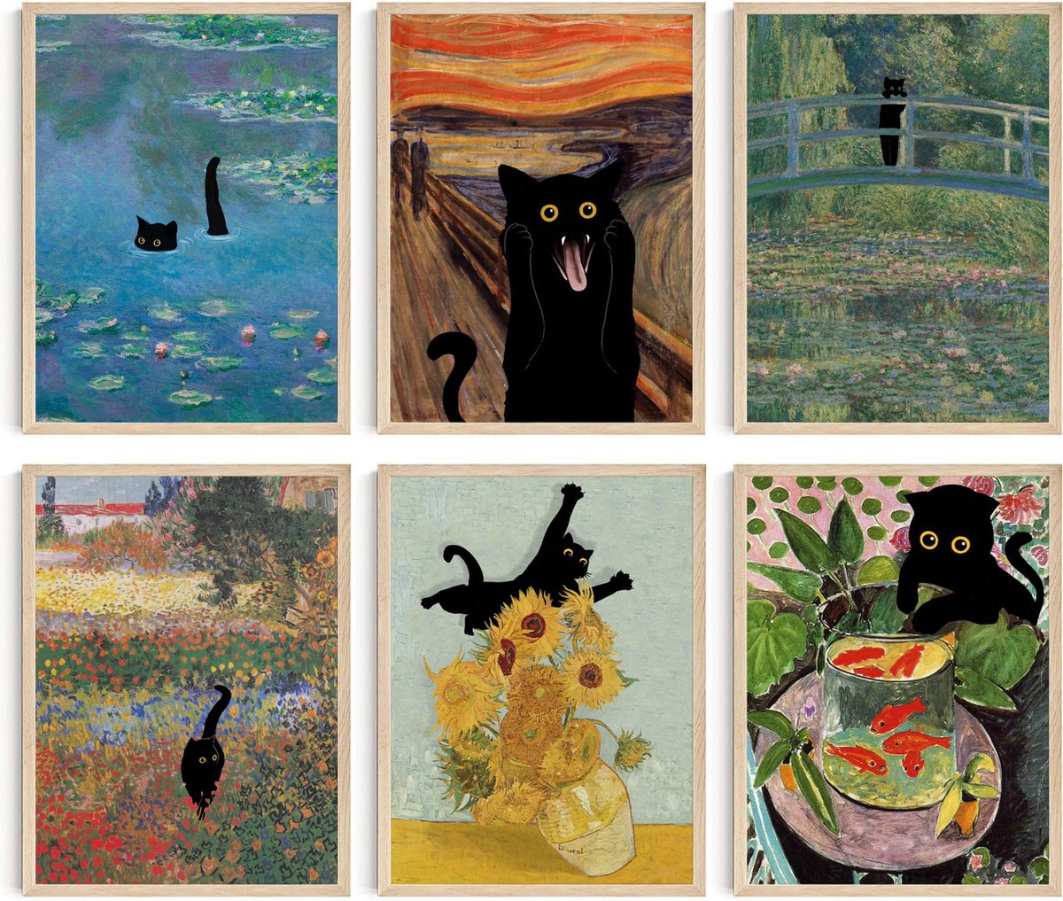 Goodivery ® Moderne Kunstzinnige Kattenposters voor Stijlvolle Interieurdecoratie
